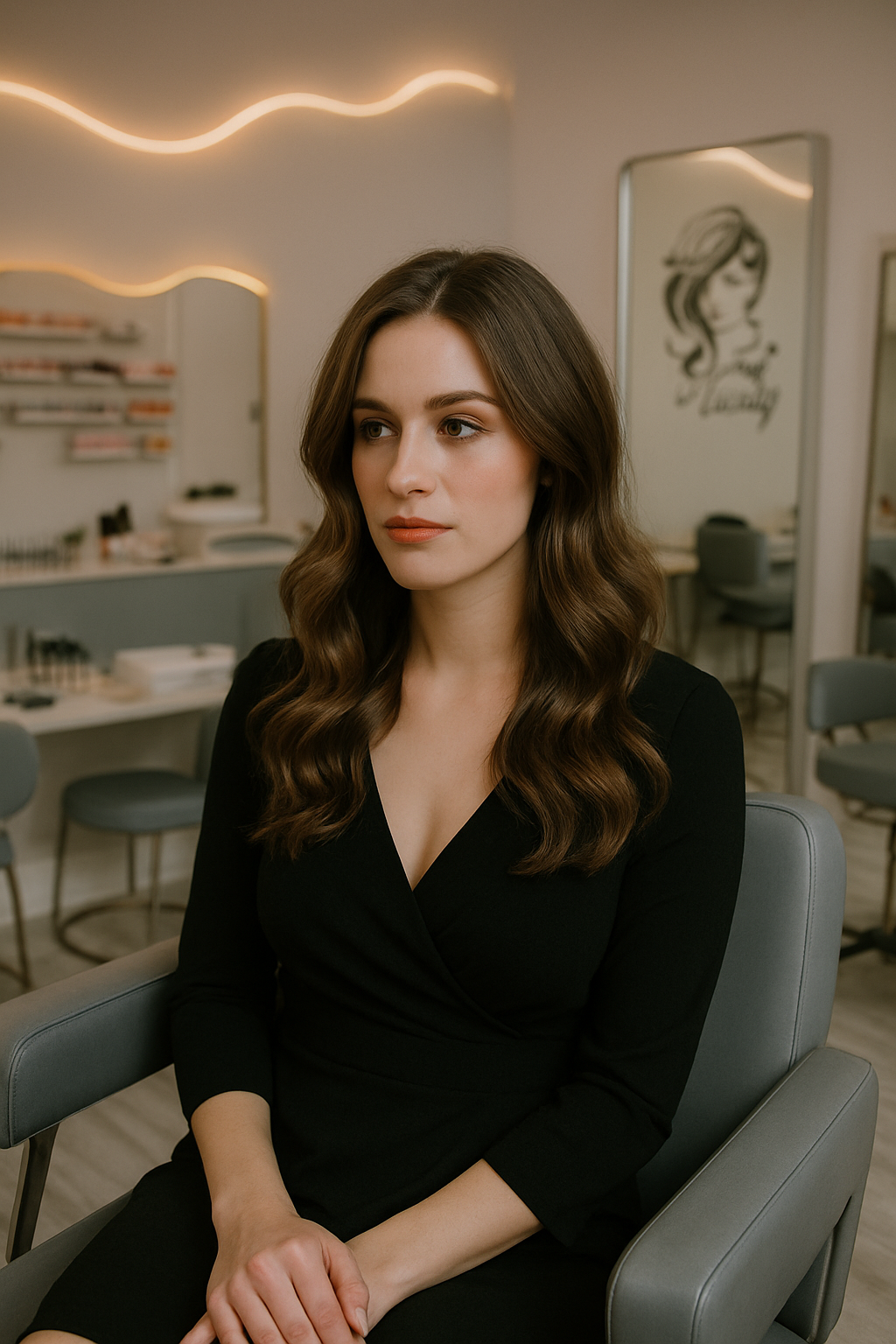 Date-night hair styling